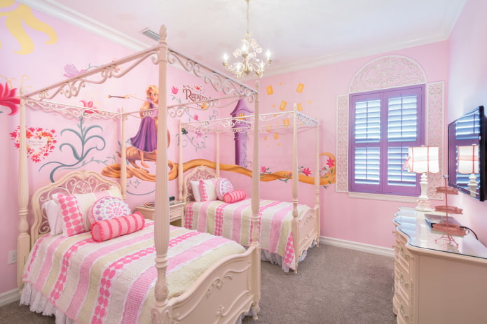 projeto de quarto para duas meninas