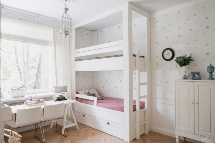 planejando um quarto pequeno para duas meninas