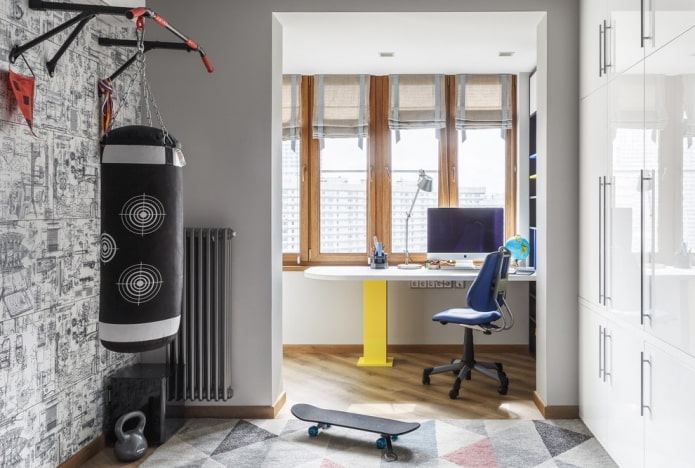 zoneamento de um quarto para um adolescente