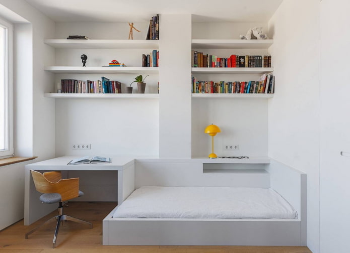 quarto para um adolescente no estilo minimalista