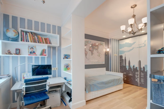 zoneamento de um quarto para um adolescente