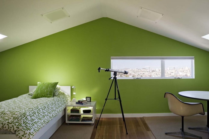 esquema de cores de um quarto para um adolescente