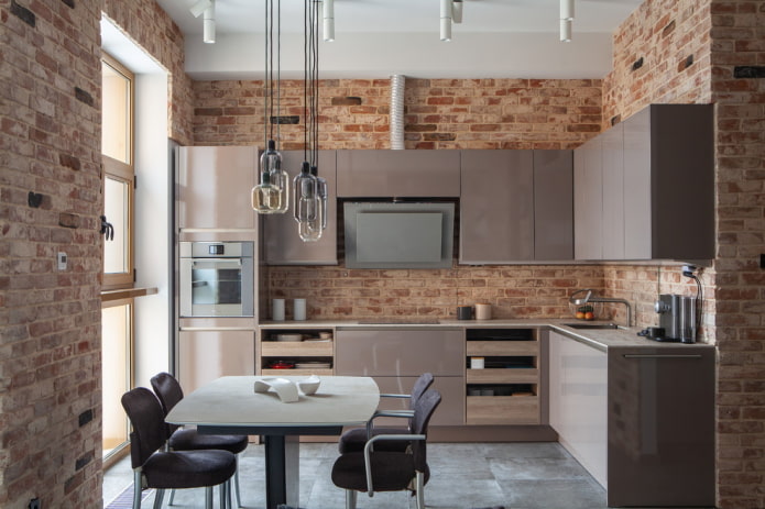 design de cozinha em tons de marrom