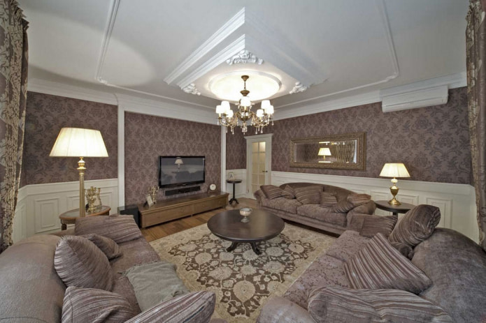 sala de estar em estilo clássico