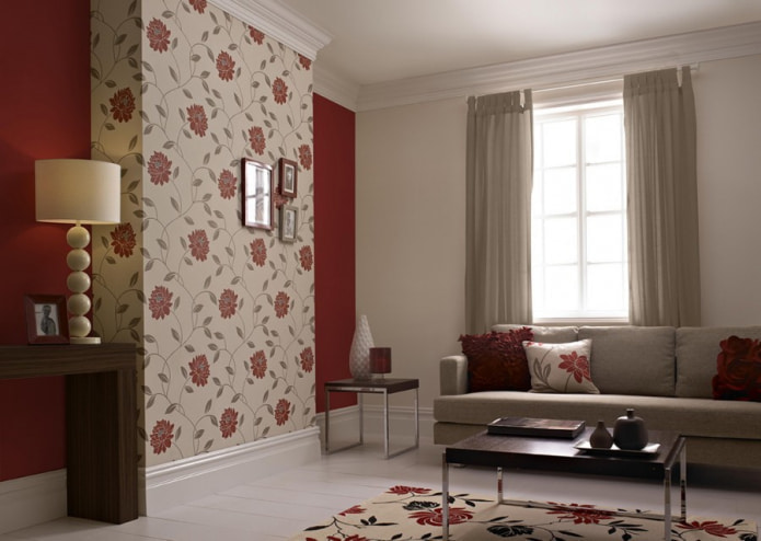 papel de parede marrom-vermelho