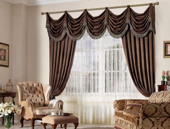 cortinas com laçadas