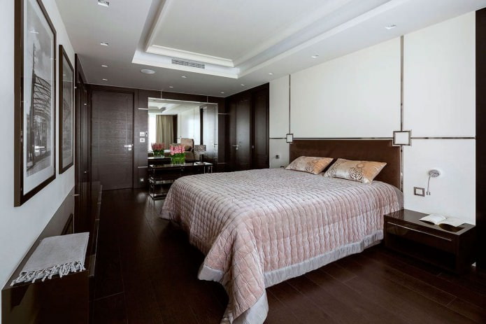 cor marrom no interior do quarto