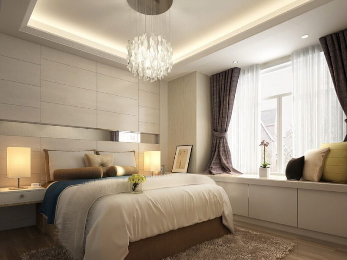 cortinas curtas em uma janela com um peitoril largo