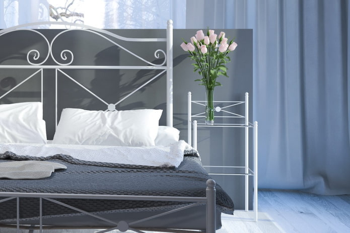 cama forjada branca