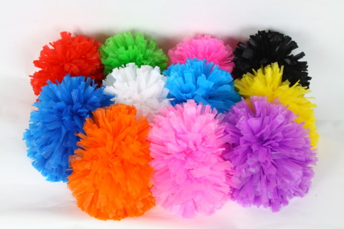 Pompons de plástico