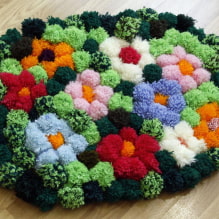 Como fazer um tapete com pompons?-1
