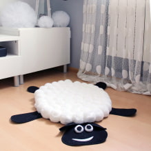 Como fazer um tapete com pompons?-3