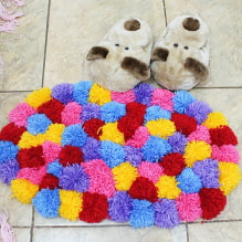Como fazer um tapete de pom-pom?-6