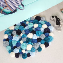Como fazer um tapete de pom-pom?-8