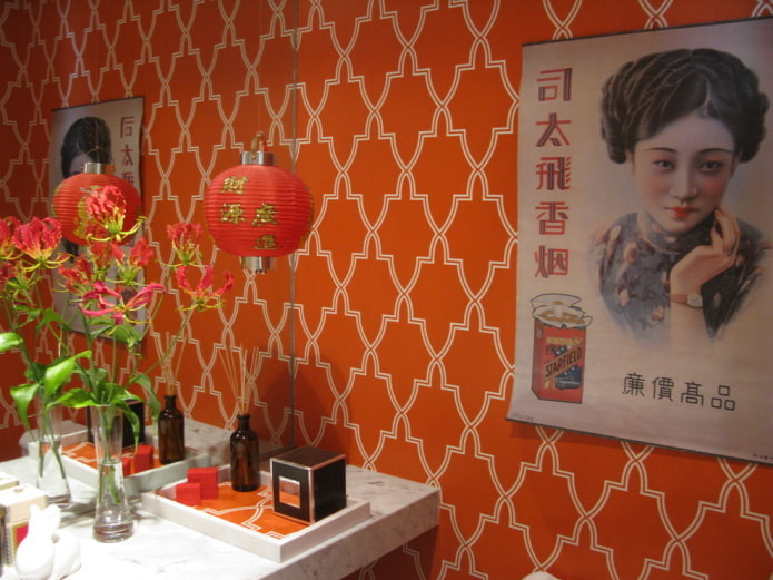 Papel de parede com ornamento