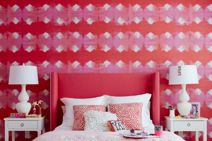 Papel de parede rosa-avermelhado