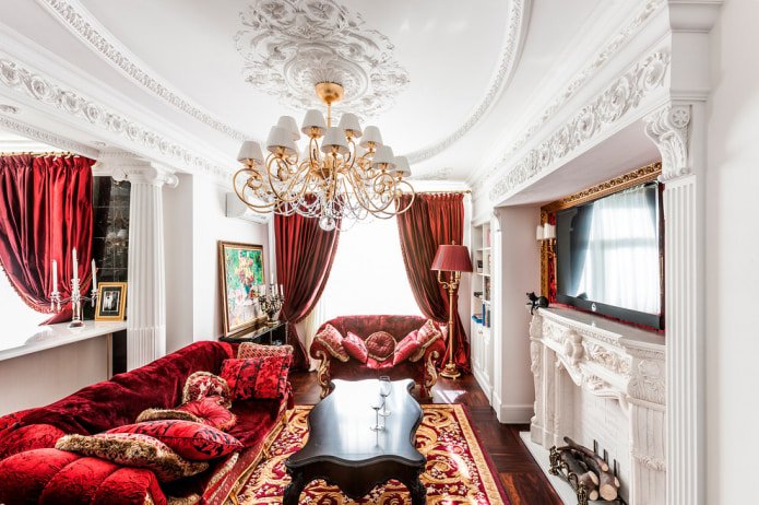 sala de estar em estilo clássico