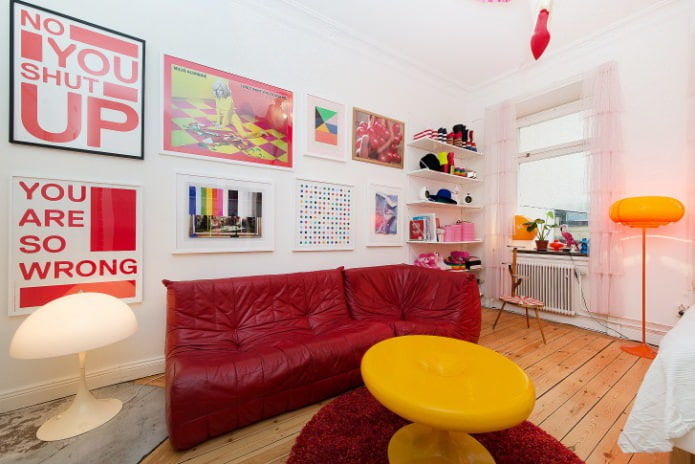 sofá de couro modular
