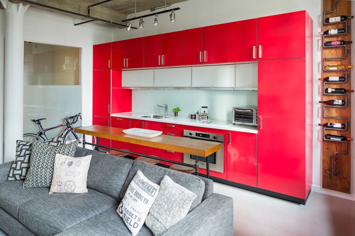 Conjunto de cozinha linear