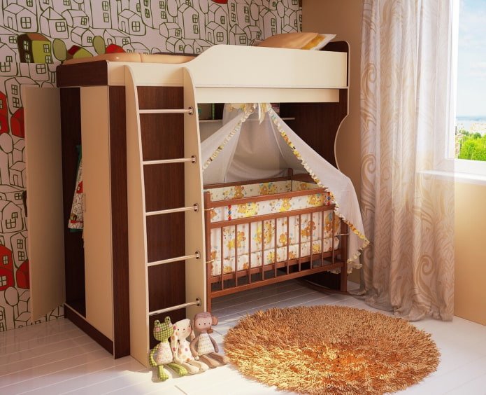 quarto infantil com berço para recém-nascido