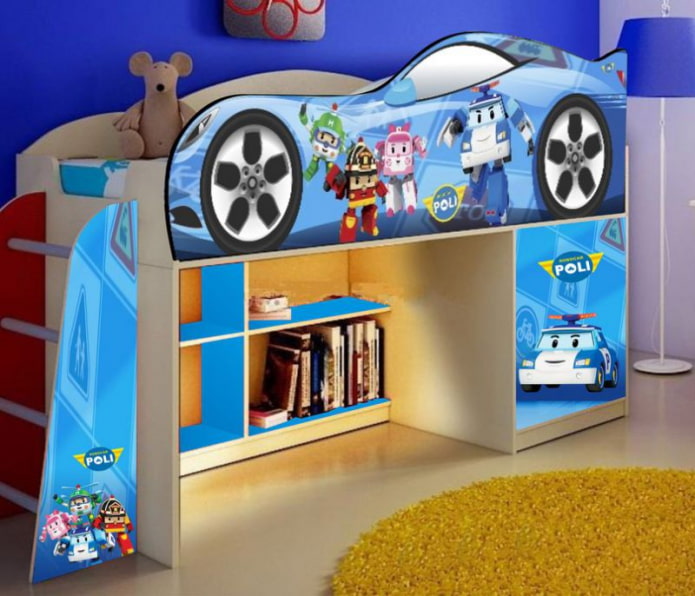cama em forma de carro
