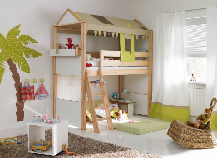 cama em formato de casa