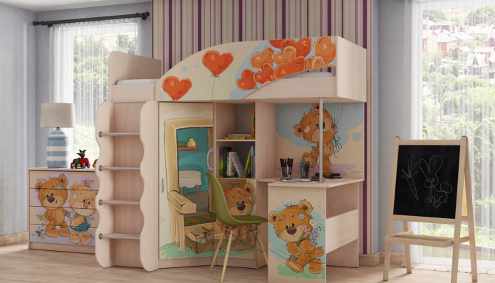 cama com padrão