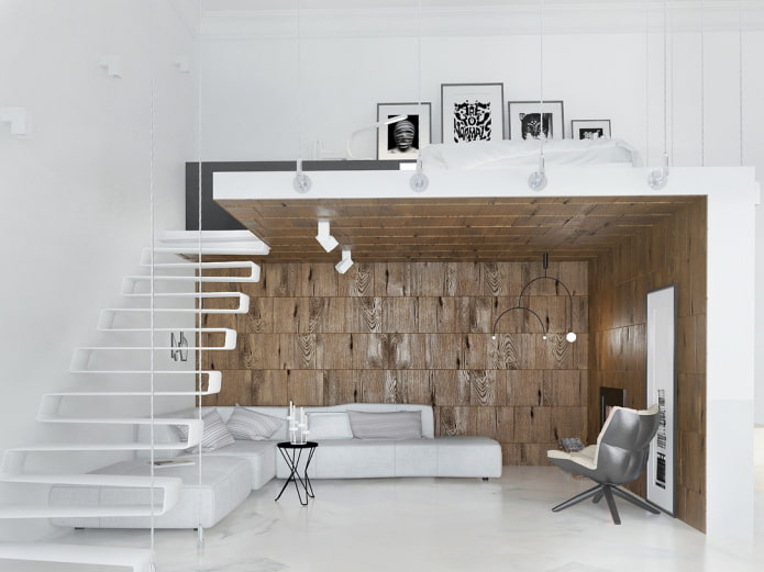 interior de sala de estar minimalista
