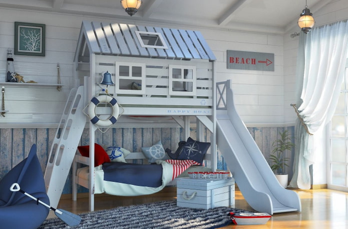 cama de casa em estilo marinho