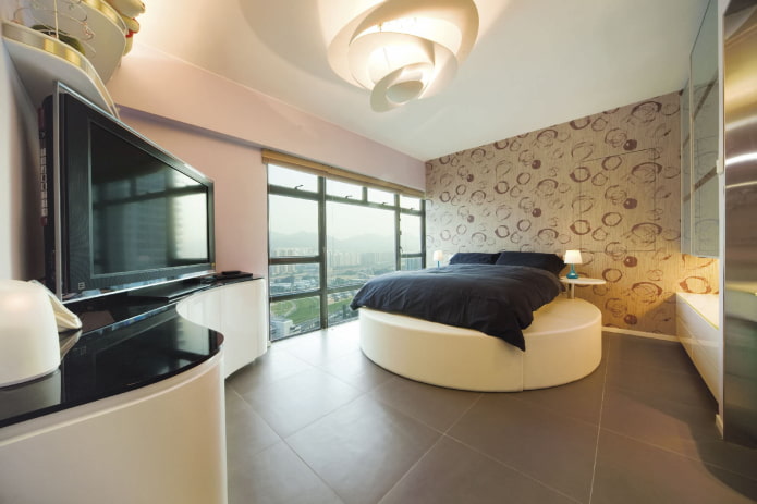 design de cama podium no interior