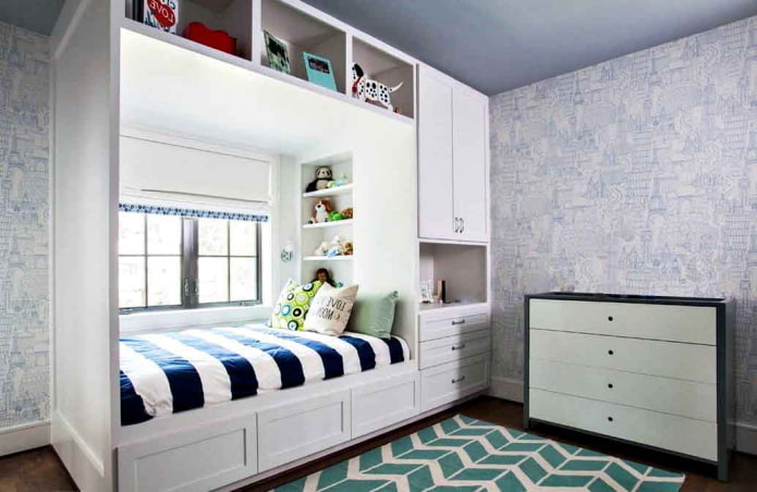 cama com guarda-roupa