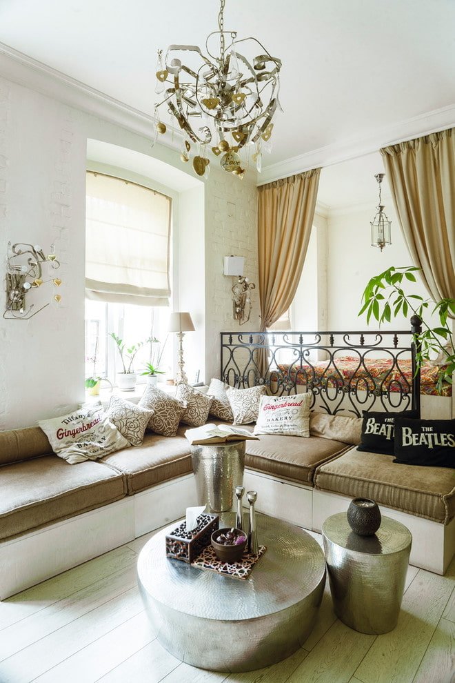 Boho no quarto-sala