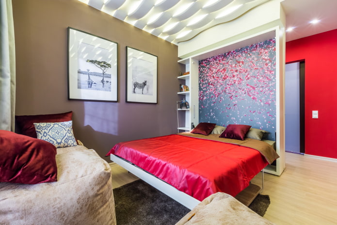 cama em um apartamento pequeno