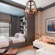 Como colocar uma cama em um apartamento de um cômodo?-2