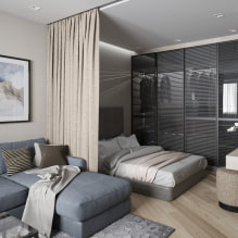 Como colocar uma cama em um apartamento de um cômodo?-4
