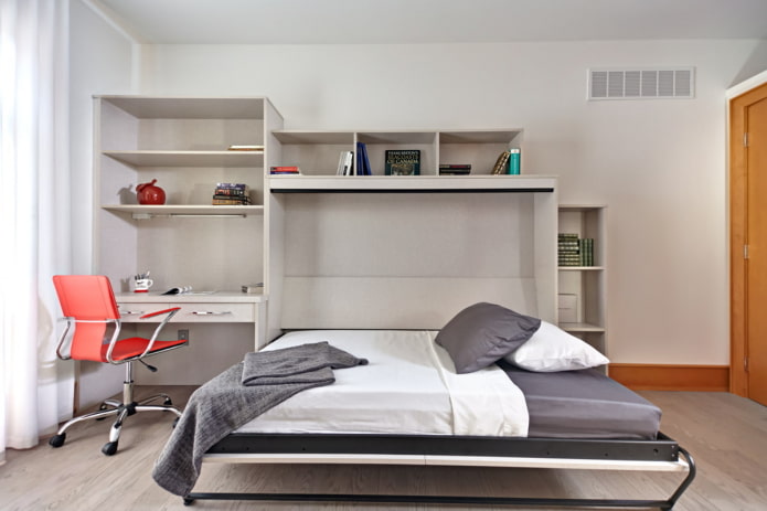 cama guarda-roupa com espaço de trabalho