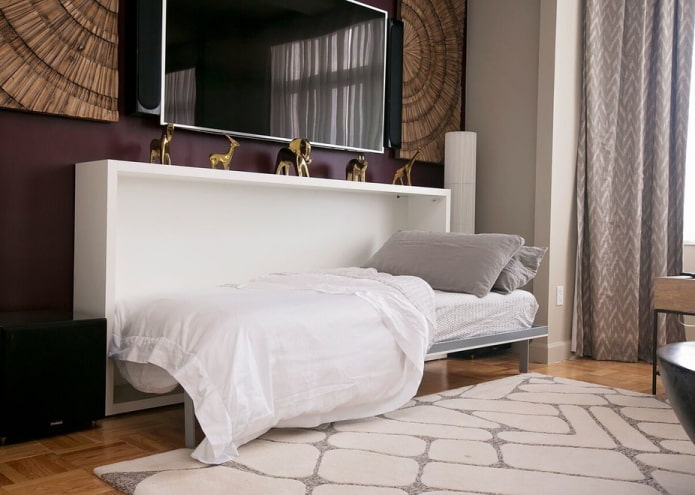 cama com mecanismo de elevação horizontal