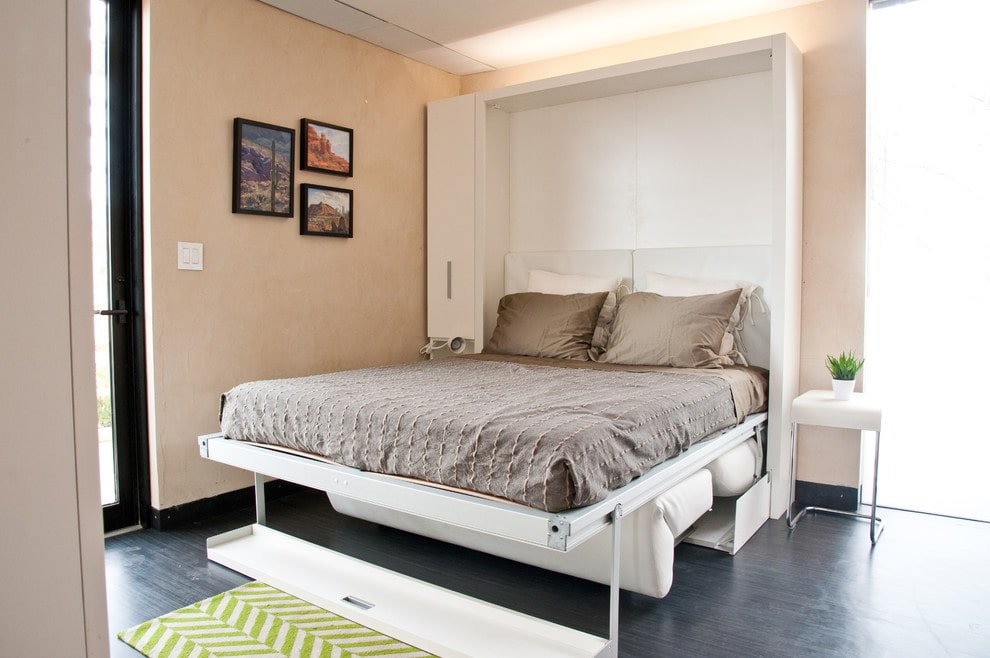 Cama guarda-roupa com elevação Mecanismo