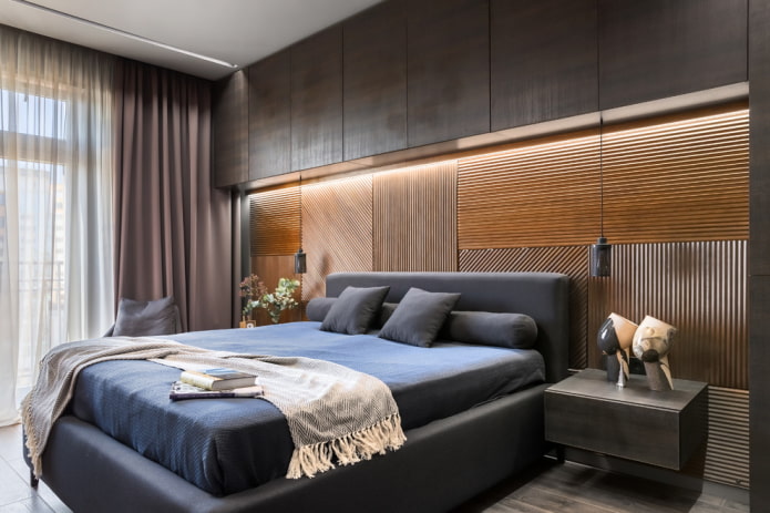 cama com cabeceira baixa no interior