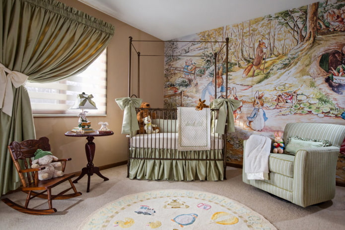 cama infantil forjada no interior