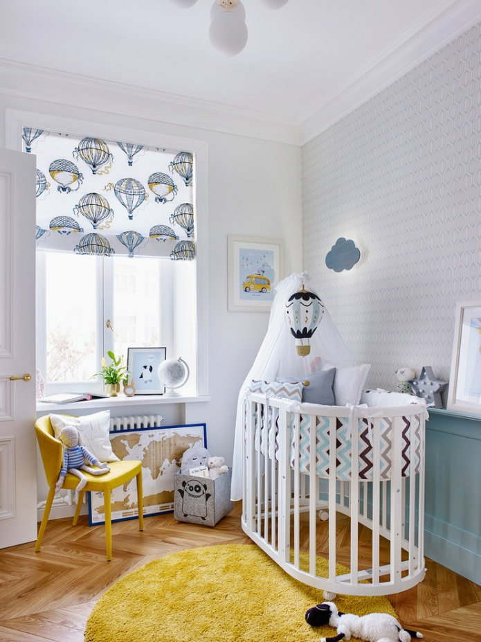 berço oval branco