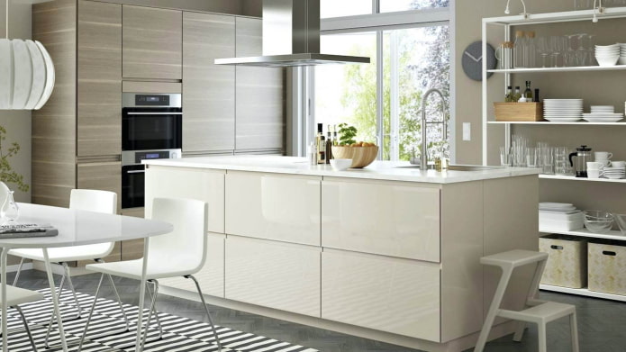 cozinha ikea com puxadores embutidos