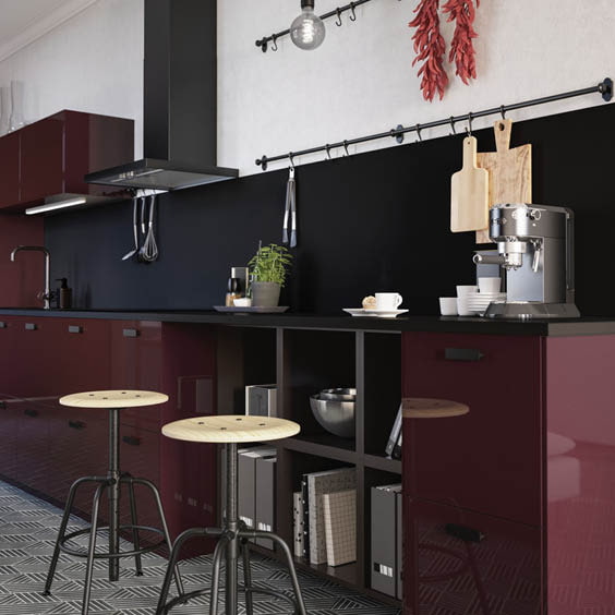 cozinha colorida ikea