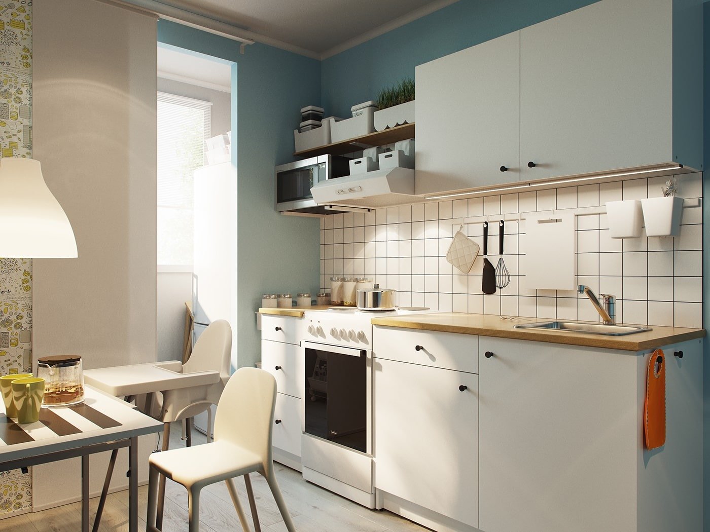 Cozinhas IKEA: as nuances da escolha, tipos, fotos e vídeos no interior