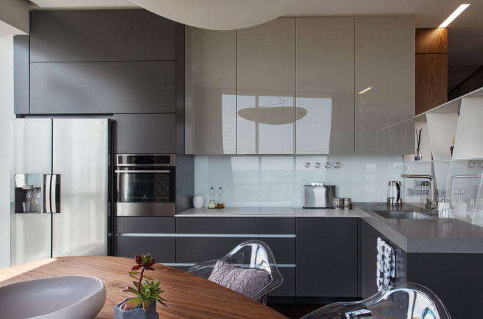 conjunto no interior da cozinha em estilo Art Nouveau