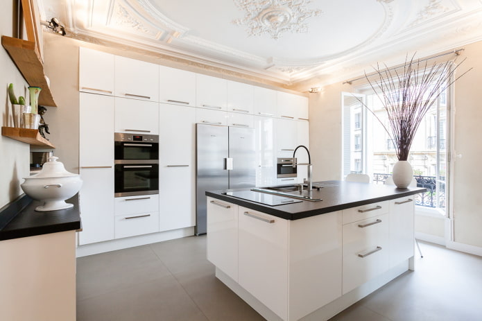 decoração no interior da cozinha no estilo modernista