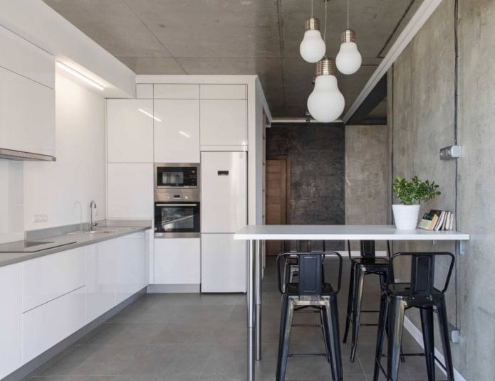 cozinha estilo loft