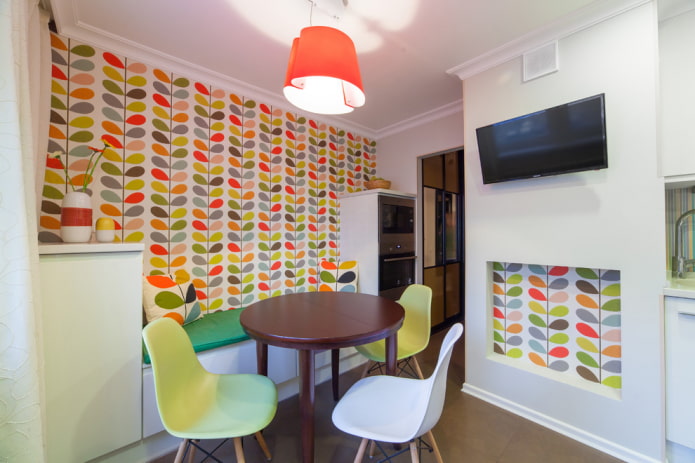 Cozinha-sala de estar iluminada