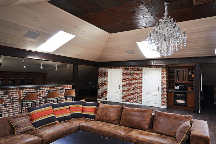 loft na cozinha-sala de estar