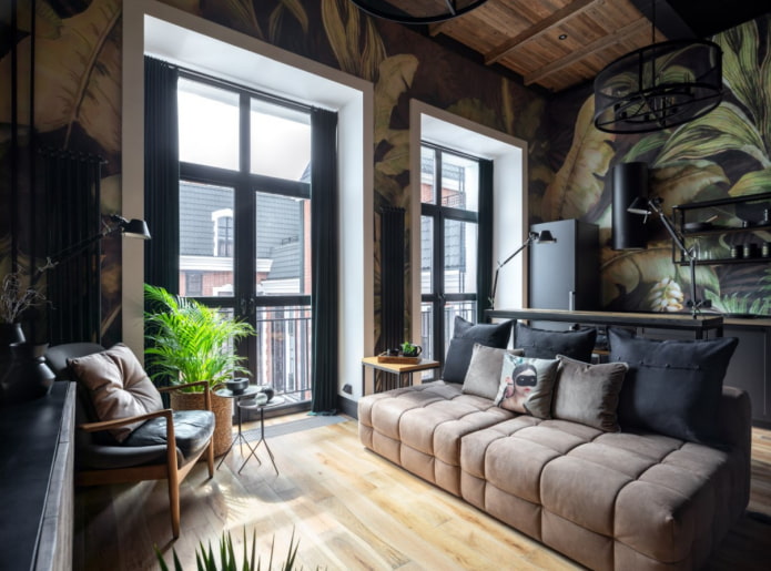 papel de parede estilo loft